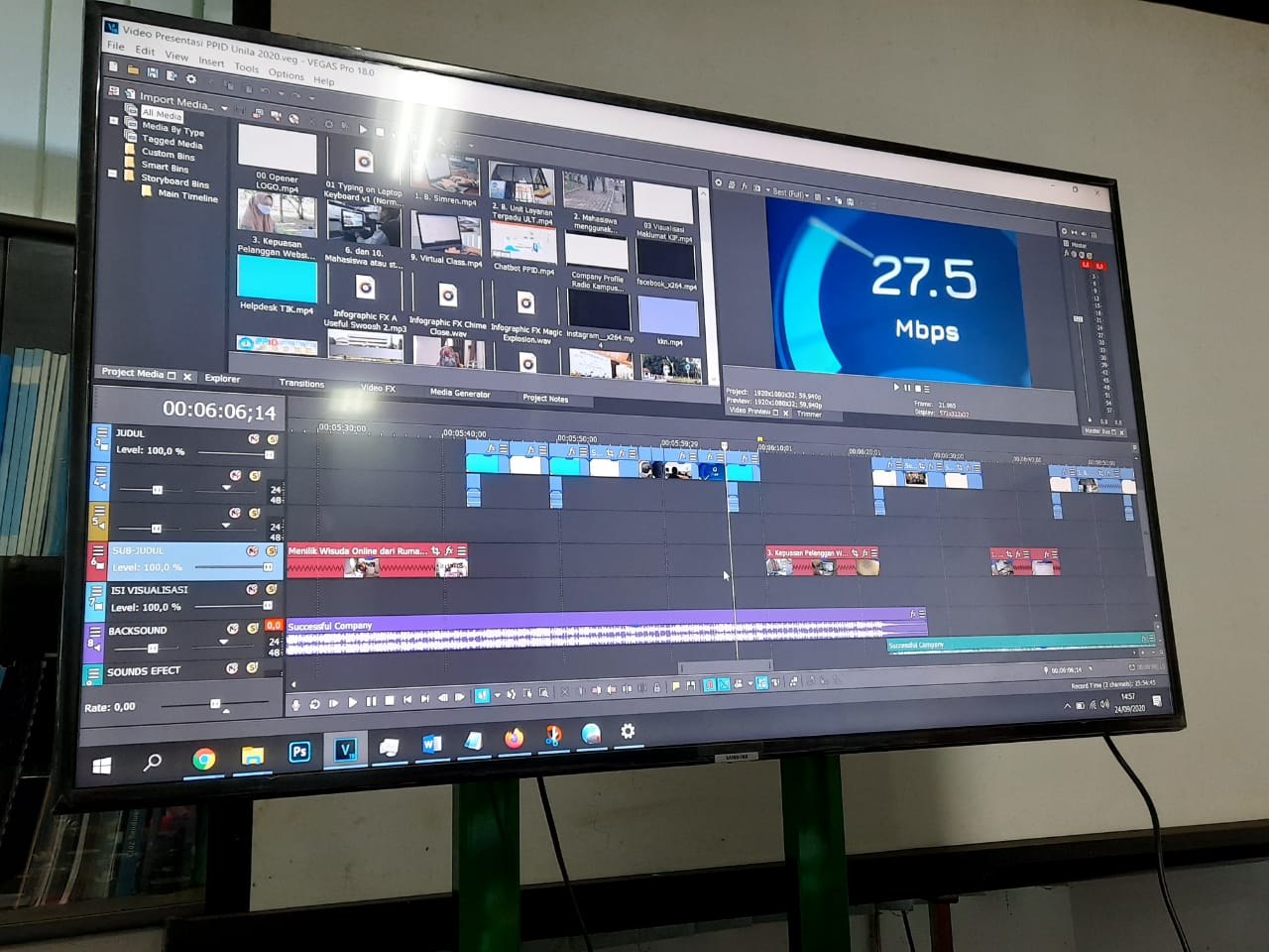PPID Unila Finalisasi Pembuatan Video E-Monev Keterbukaan Informasi Publik